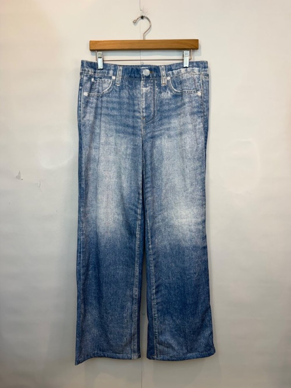 Mila Rosabella Sweatpants Jean Size XL Light Blue Wide Leg Elastic Waist NWT